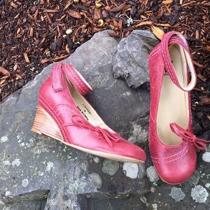 Fly London red wedges size Eu 38